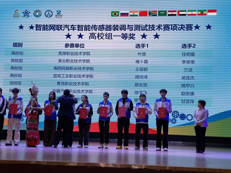 喜报！宜宾工业职业技术学院在全国智能网联汽车技能大赛中斩获一等奖